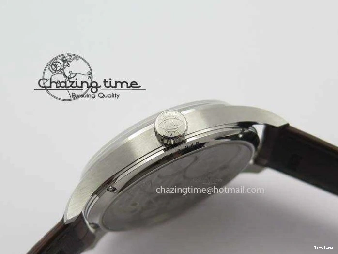 MIROTIME 0511 Sustainable Portuguese IW5444 SS White Dial RG Numbers On Brown Leather Strap A 7256